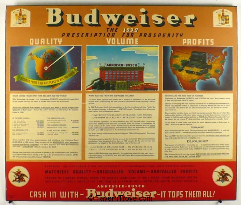 Budweiser Beer cardboard