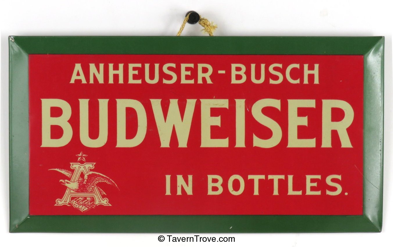 Budweiser (Beverage?) Tin-Over-Cardboard Sign