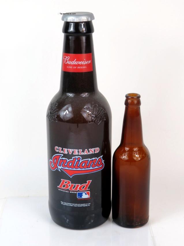 Budweiser Beer Cleveland Indians Display Bottle