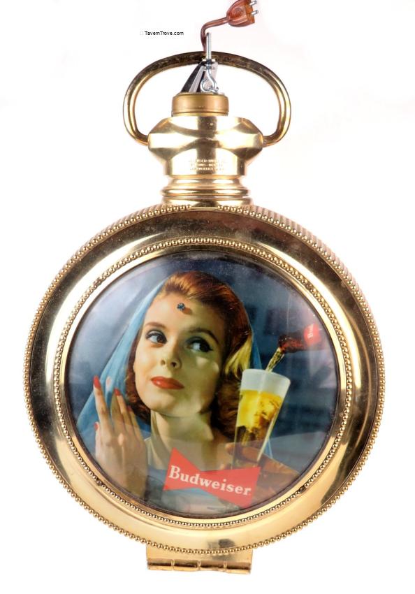 Budweiser Beer Rotating Pocketwatch