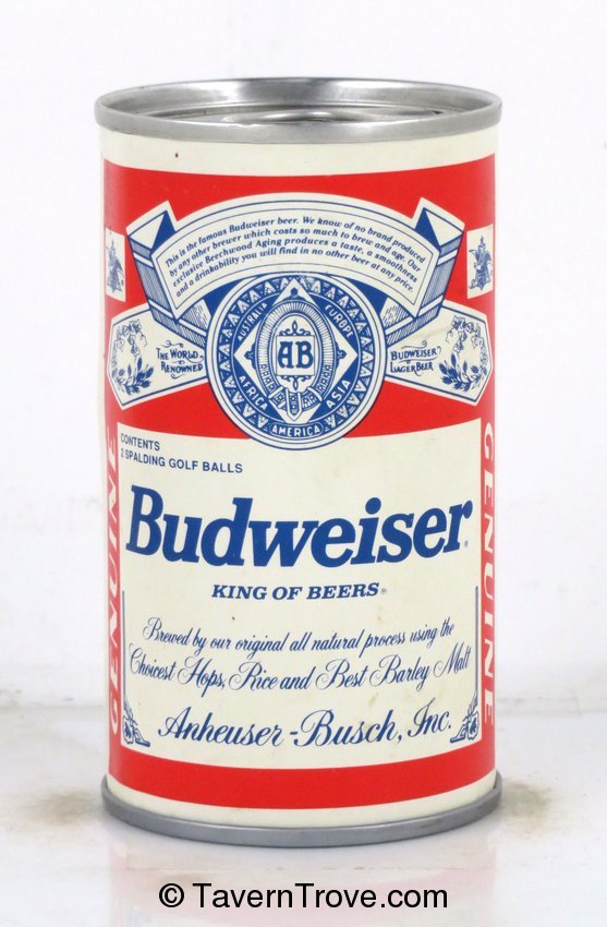 Budweiser Beer Spalding Golf Ball Can