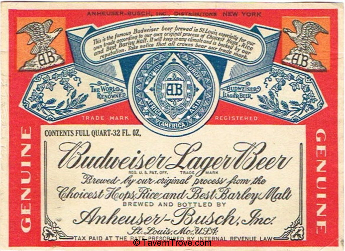 Budweiser Lager Beer