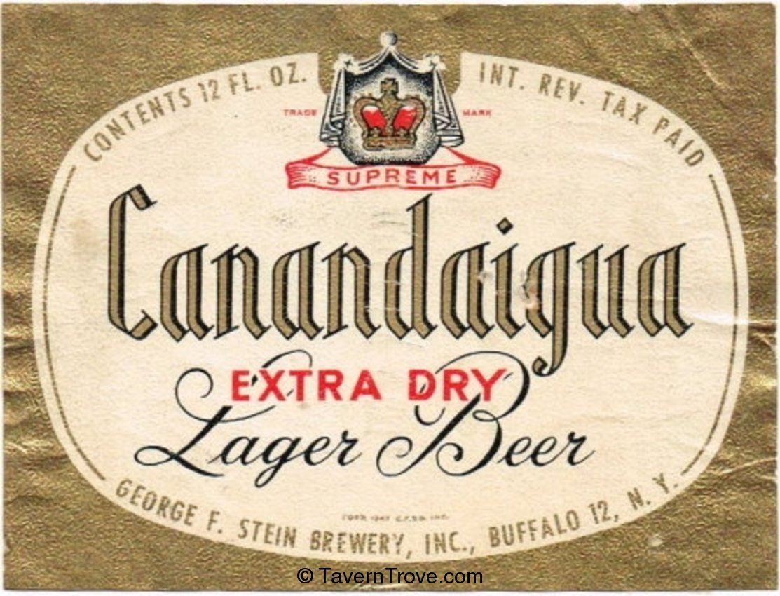 Canandaigua Extra Dry Lager Beer