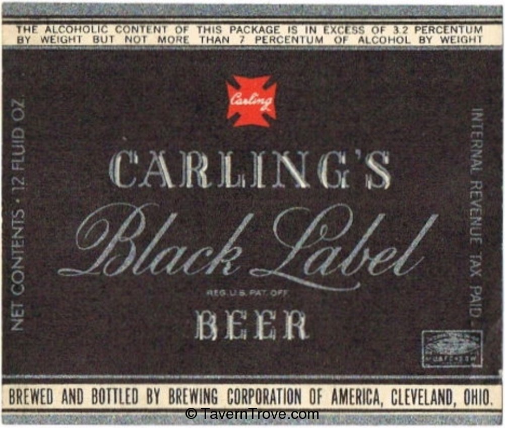 Carling's Black Label Beer 