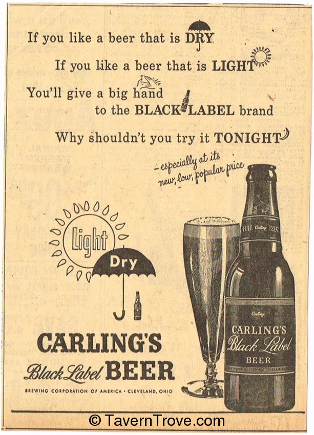 Carling's Black Label Beer