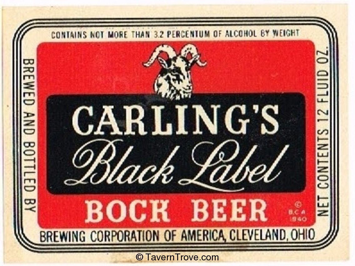 Carling's Black Label Bock Beer