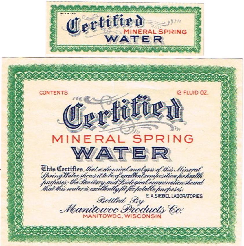 Certified Mineral Spring Water