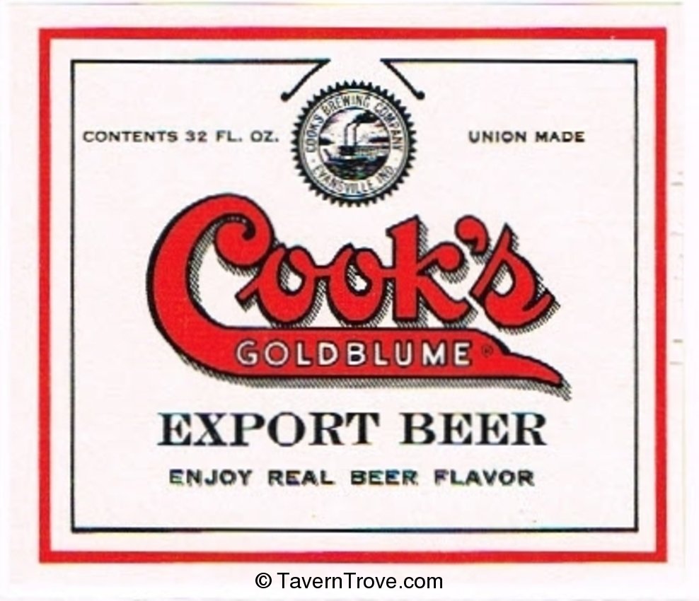 Cook's Goldblume Export Beer