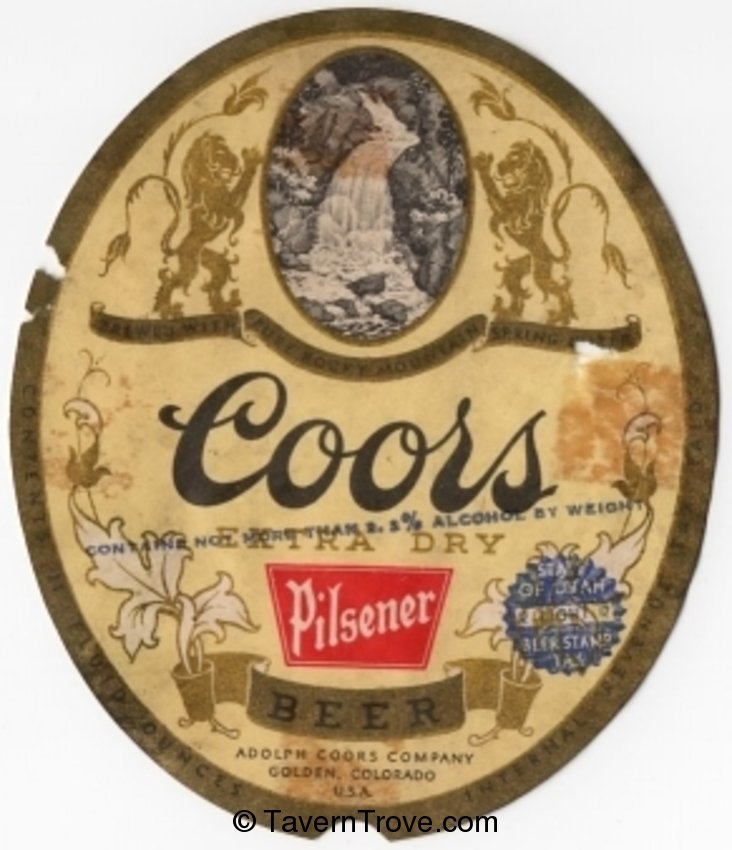 Coors Extra Dry Pilsener Beer 