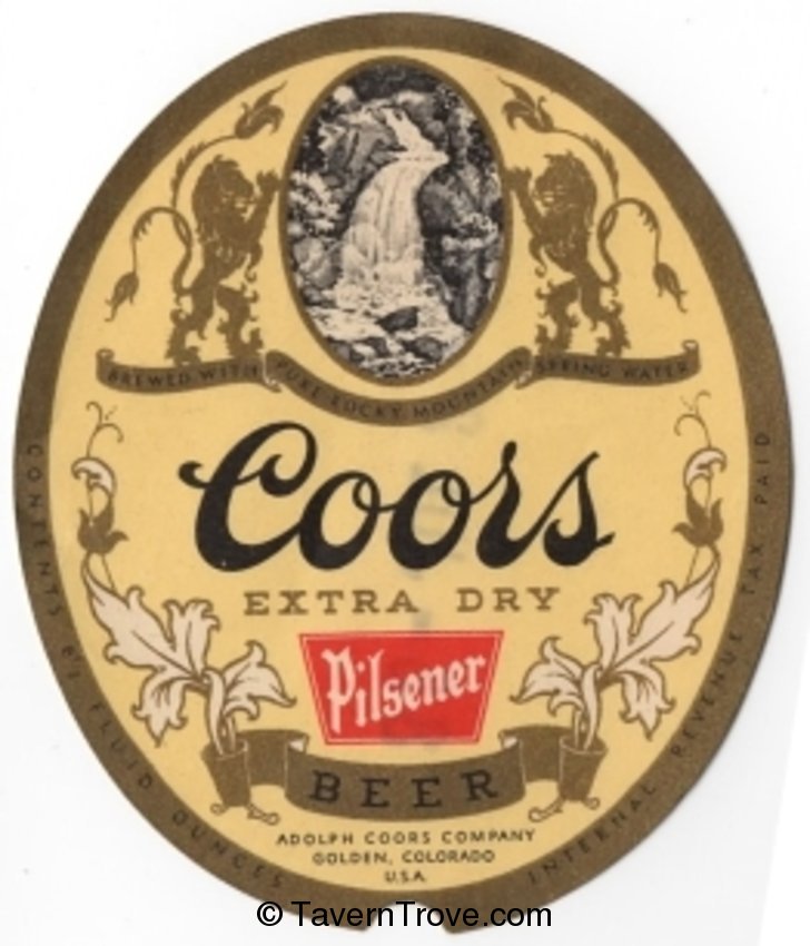 Coors Extra Dry Pilsener Beer 