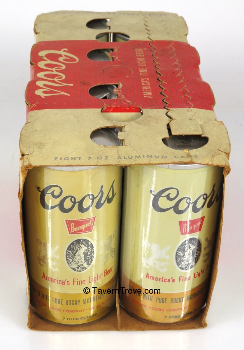 Item #94939 1962 Coors Buffet Beer (7oz cans) Six-pack Holder