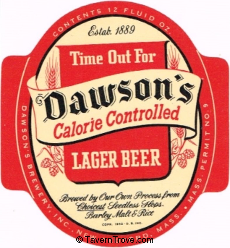 Dawson's Calorie Controlled Lager Beer