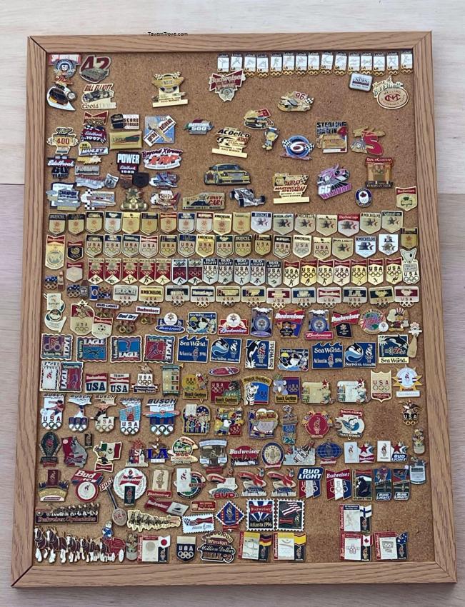 Dozens of Anheuser Busch Pins