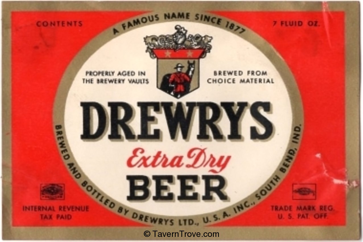 Drewrys Extra Dry Beer 