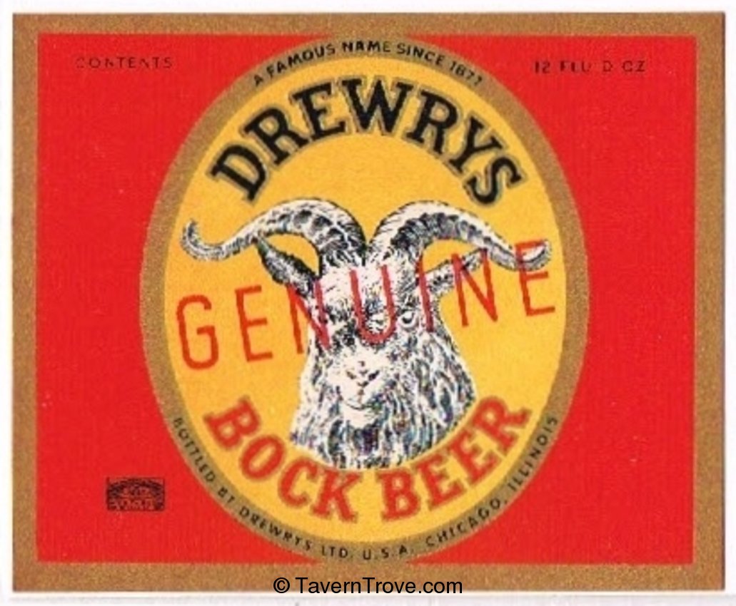 Drewrys Genuine Bock Beer 