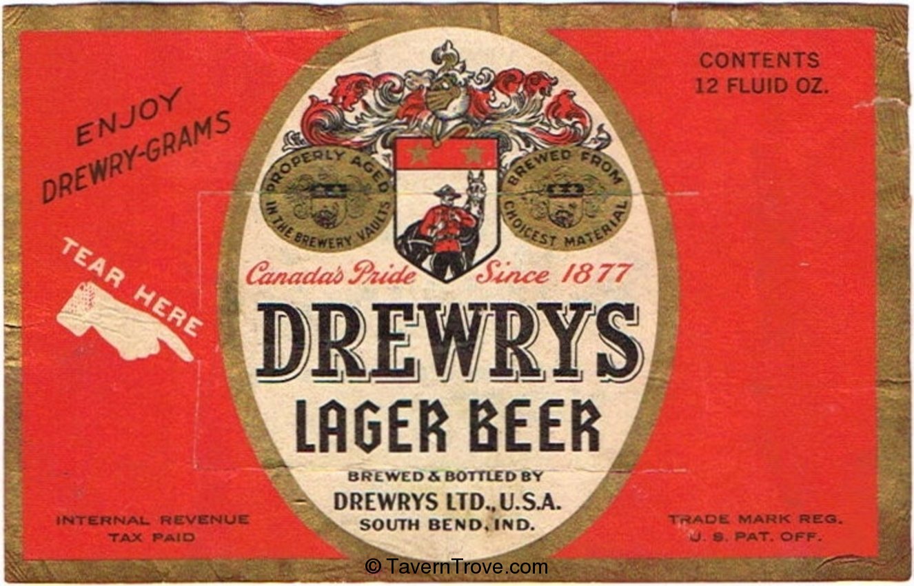 Drewrys Lager Beer 