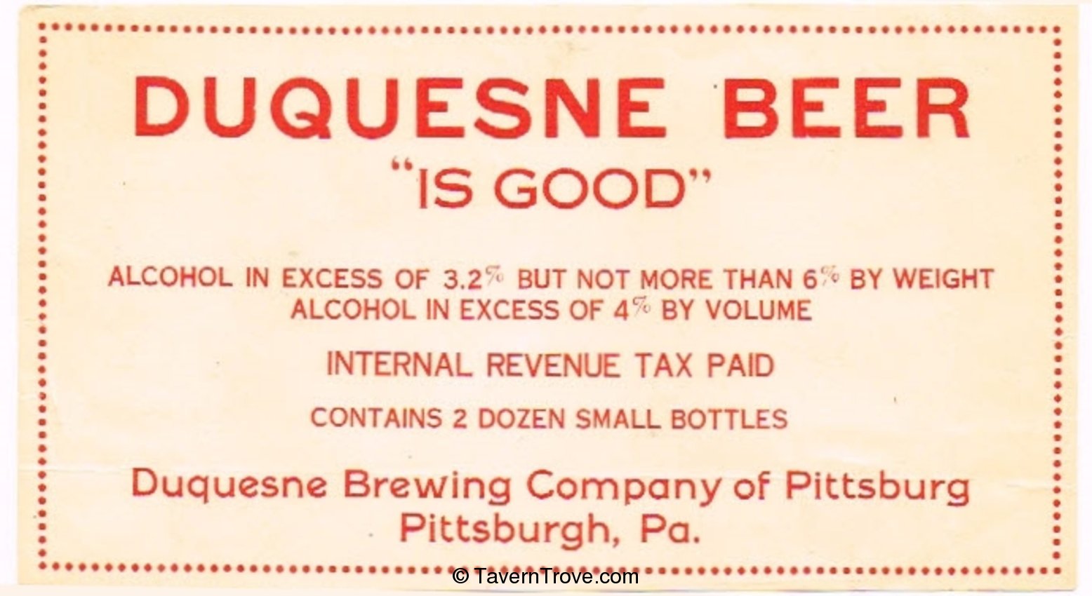 Duquesne Beer