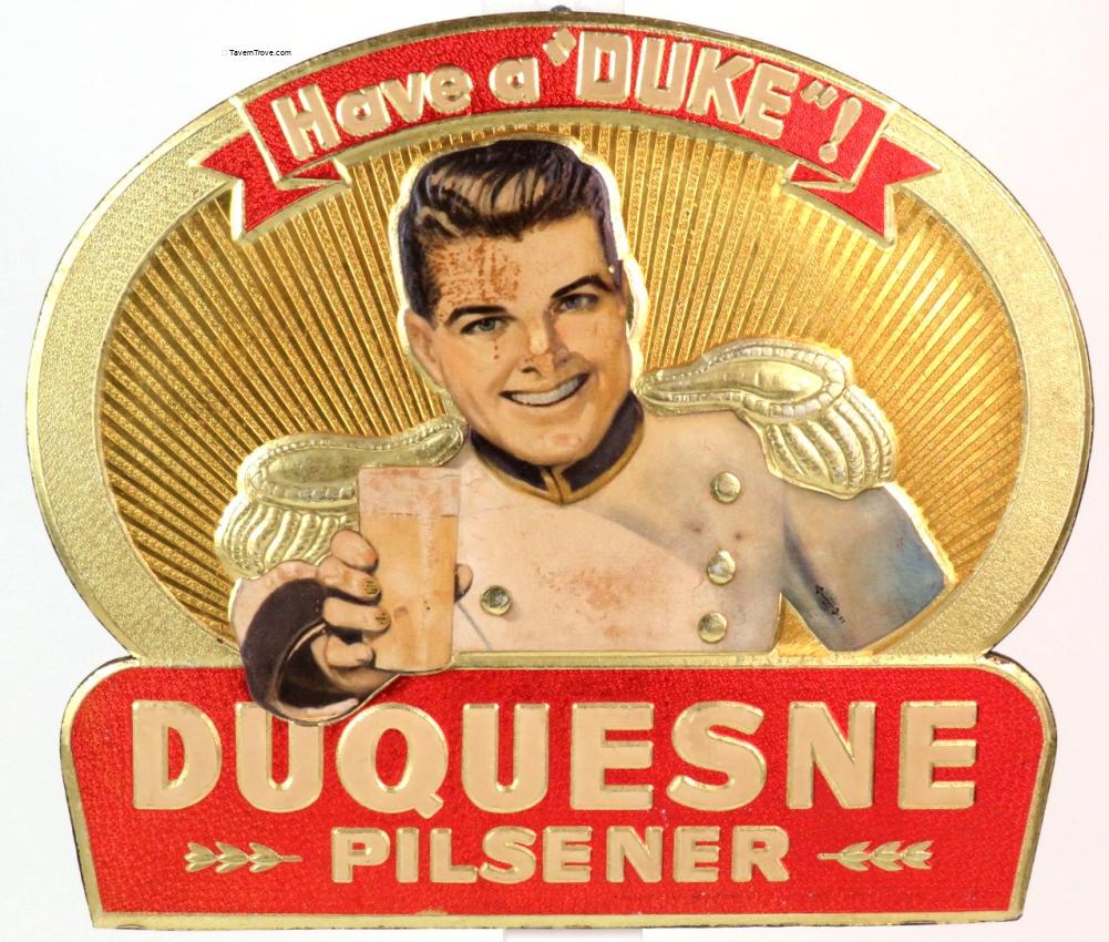 Duquesne Pilsener Beer Foil over Cardboard