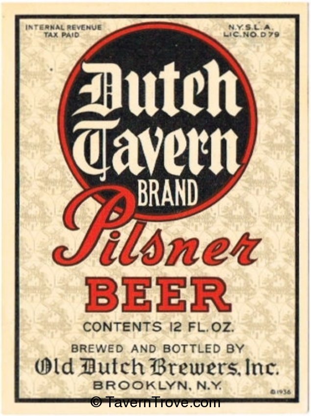 Dutch Tavern Pilsner Beer