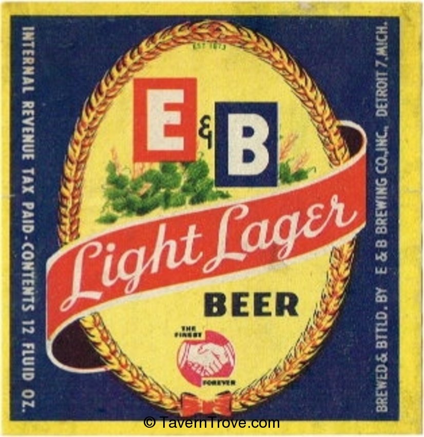 E & B Light Lager Beer