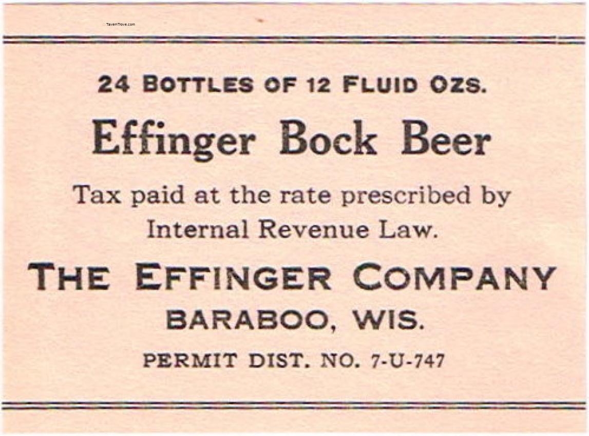 Effinger Bock Beer