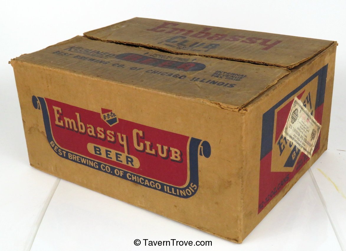 Embassy Club Beer 12-pack 12oz Can Box