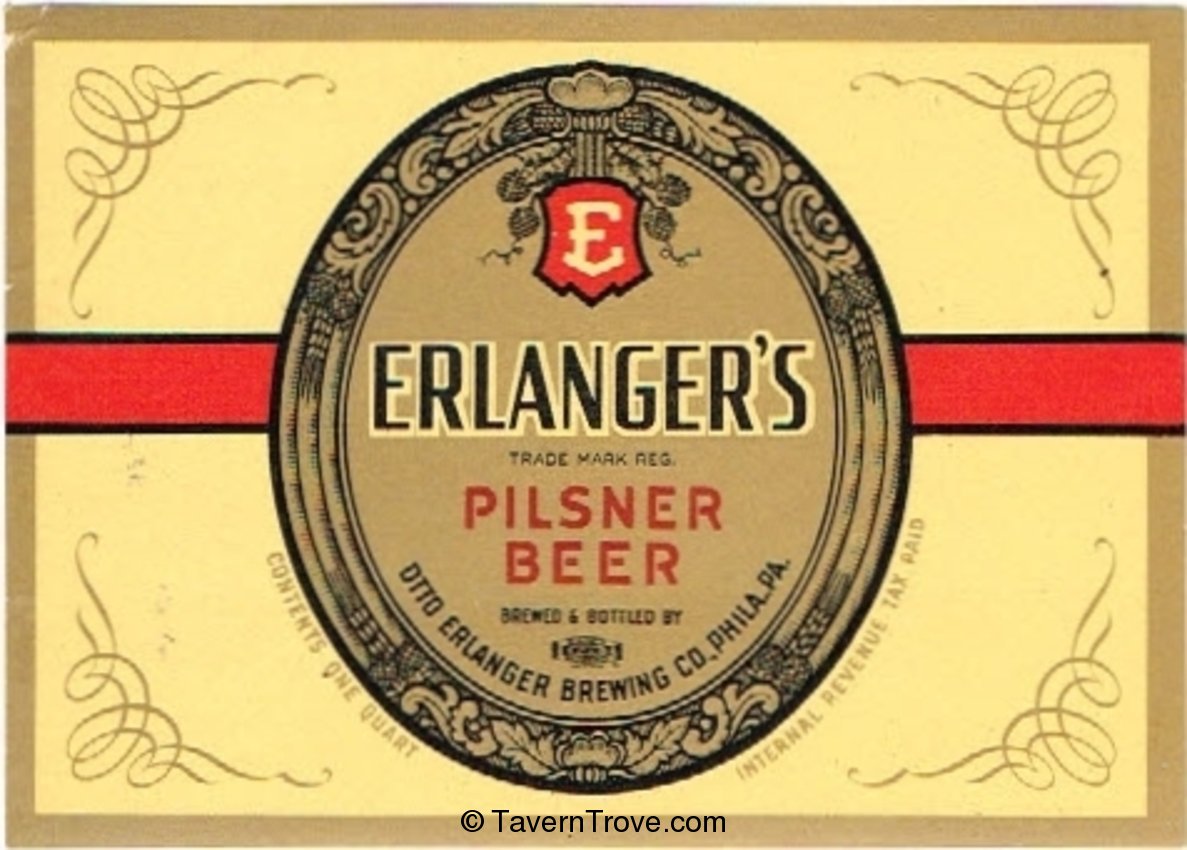 Erlanger's Pilsner Beer 