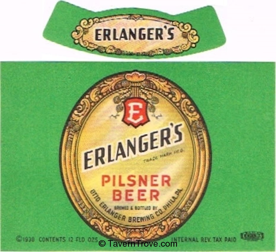 Erlanger's Pilsner Beer 