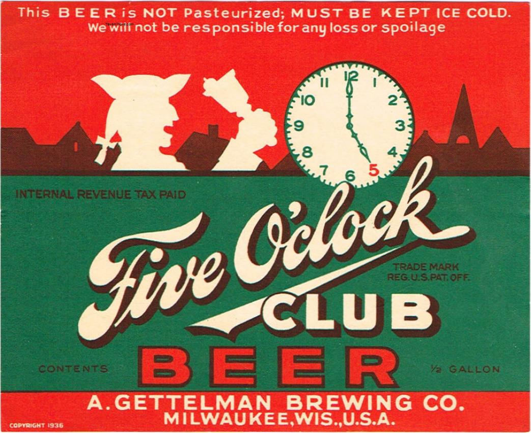 Five O'clock Club Beer