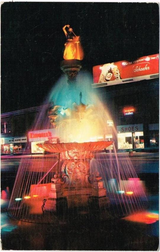 Fountain On The Square Schaefer Beer Watertown