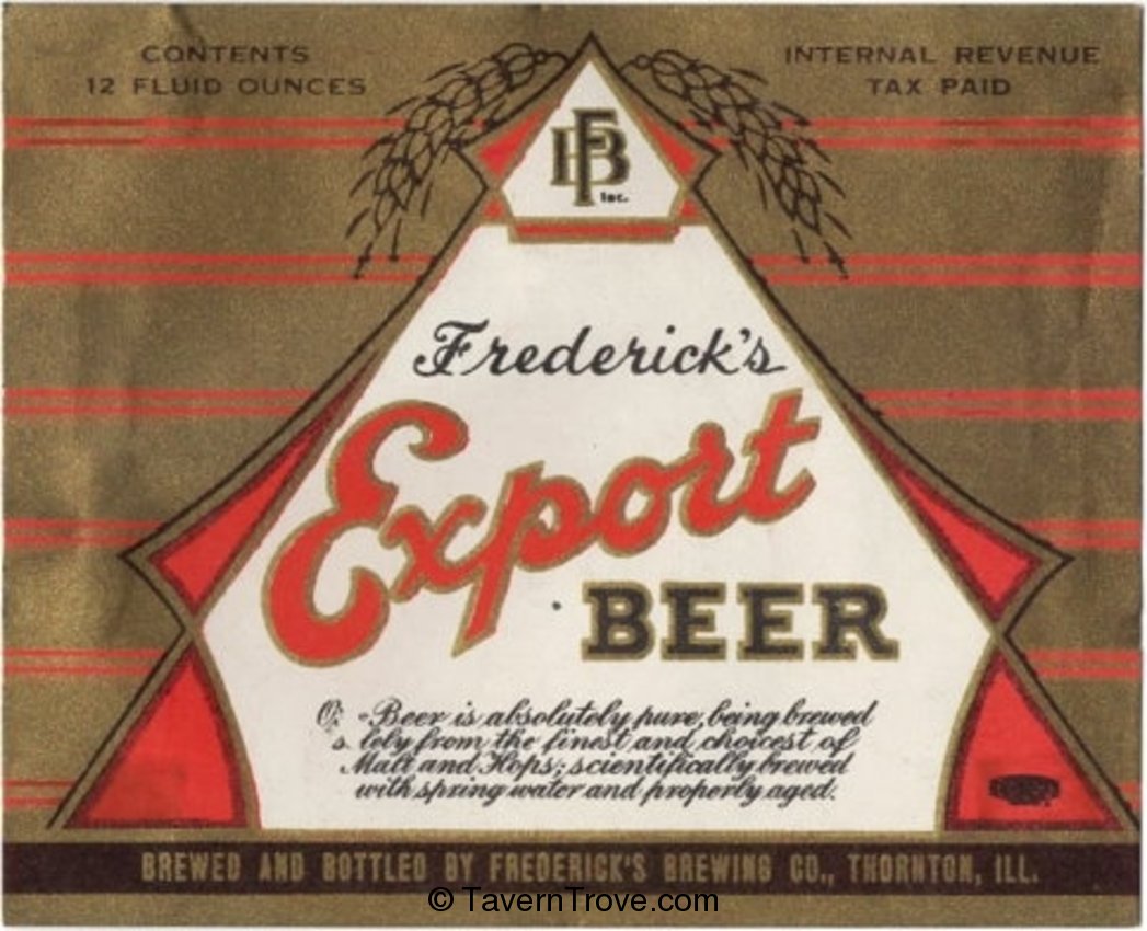 Frederick's Export Beer