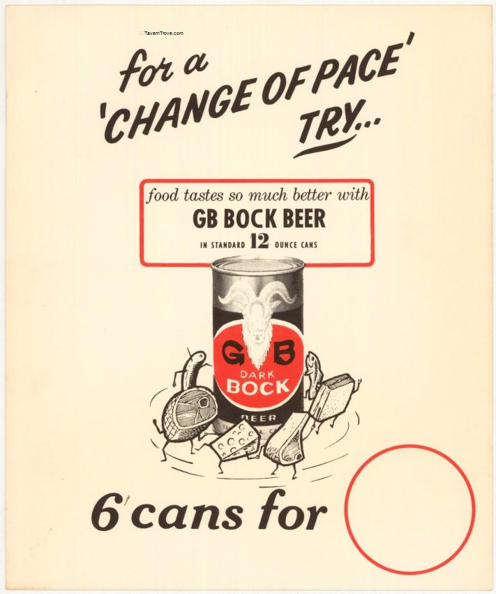 GB Dark Bock Beer Tacker