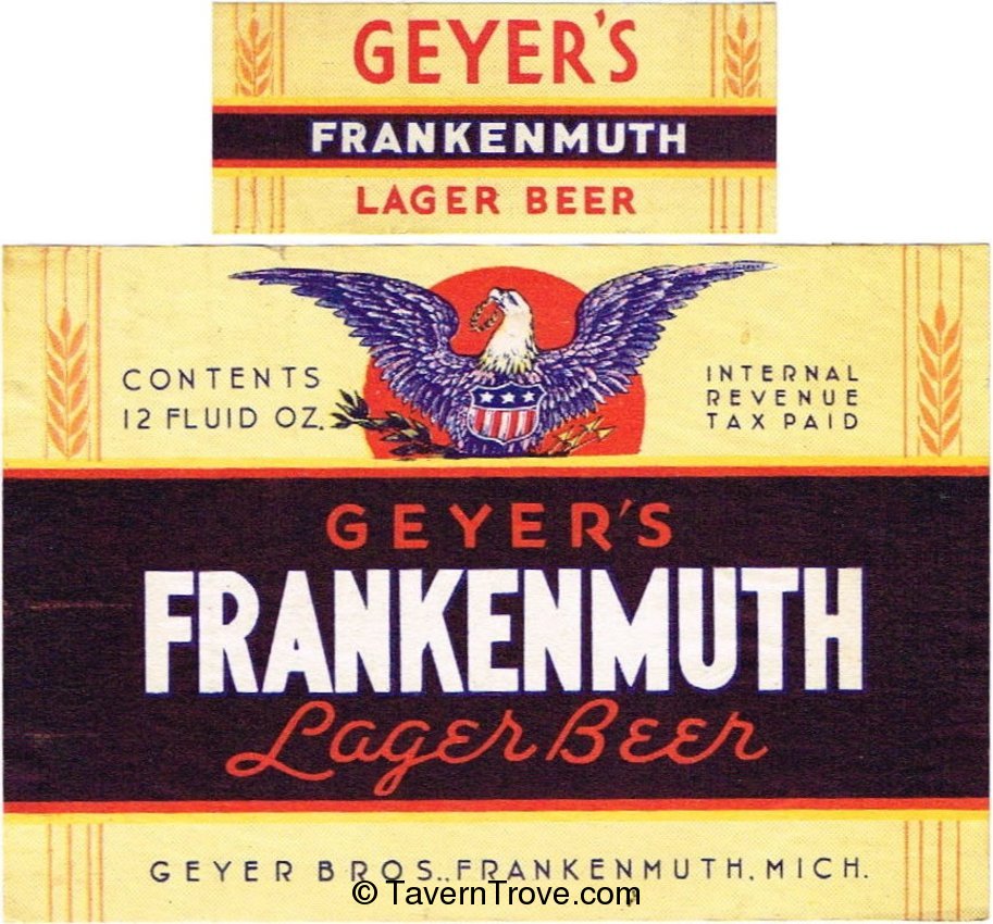 Geyer's Frankenmuth Lager Beer Dupe