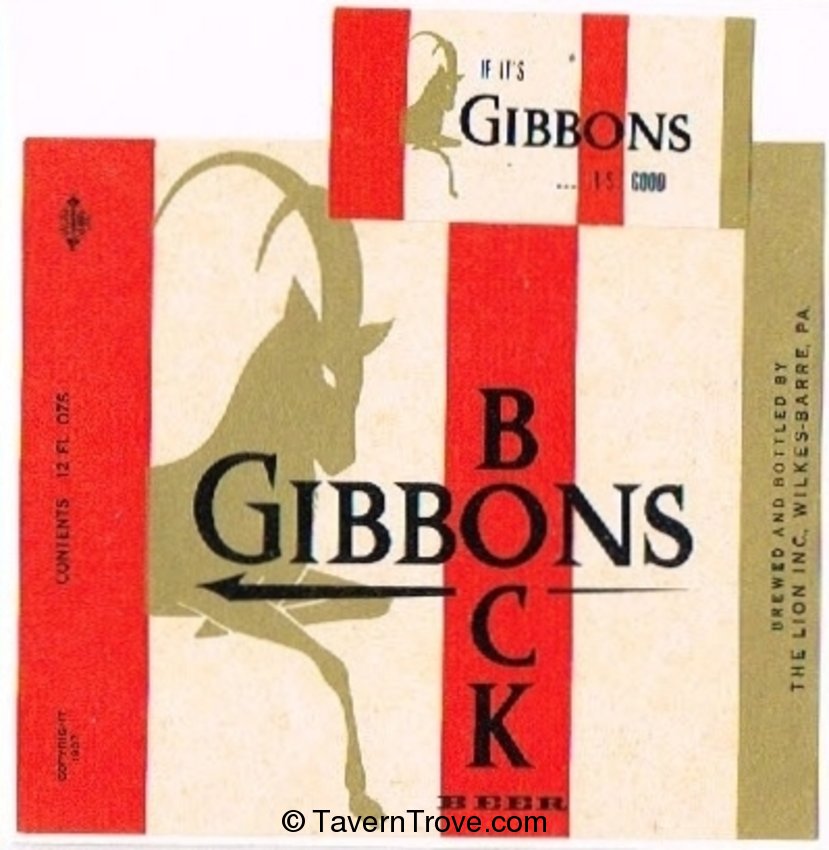 Gibbons Bock Beer