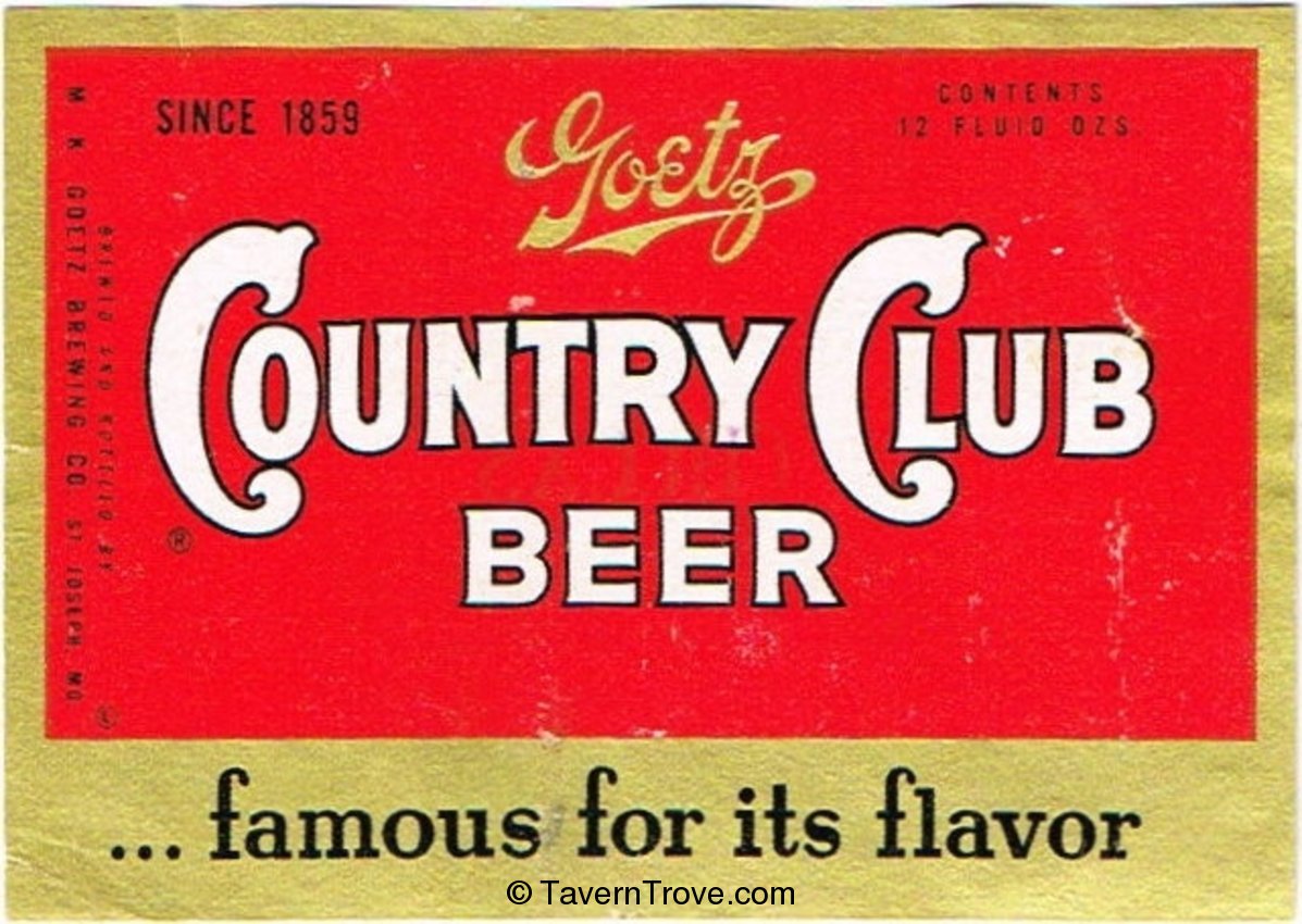 Goetz Country Club Beer 