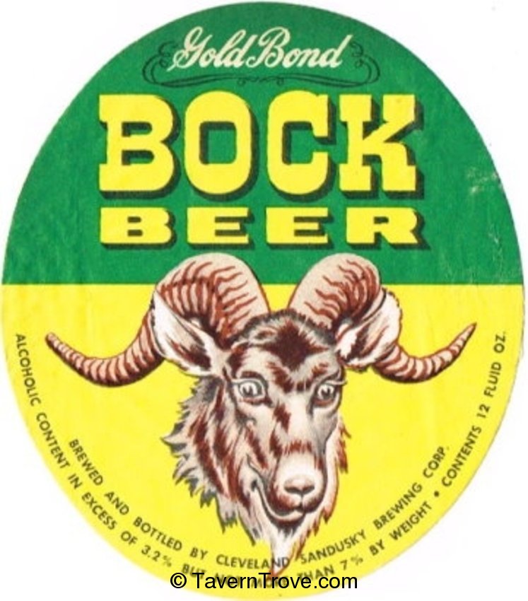 Gold Bond Bock Beer