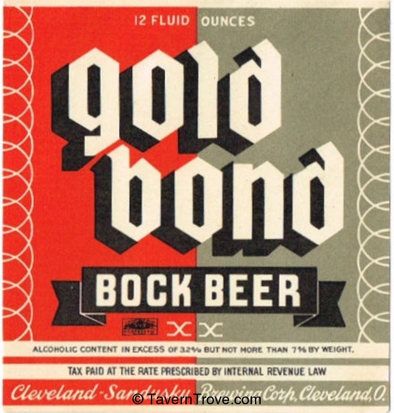 Gold Bond Bock Beer