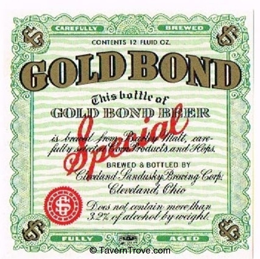 Gold Bond Special Beer