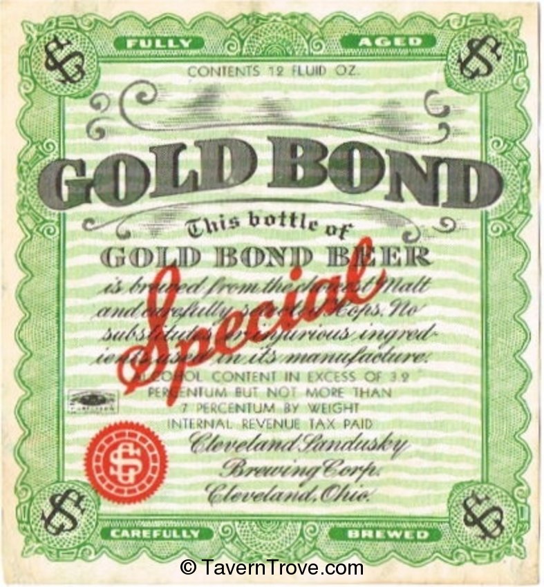 Gold Bond Special Beer