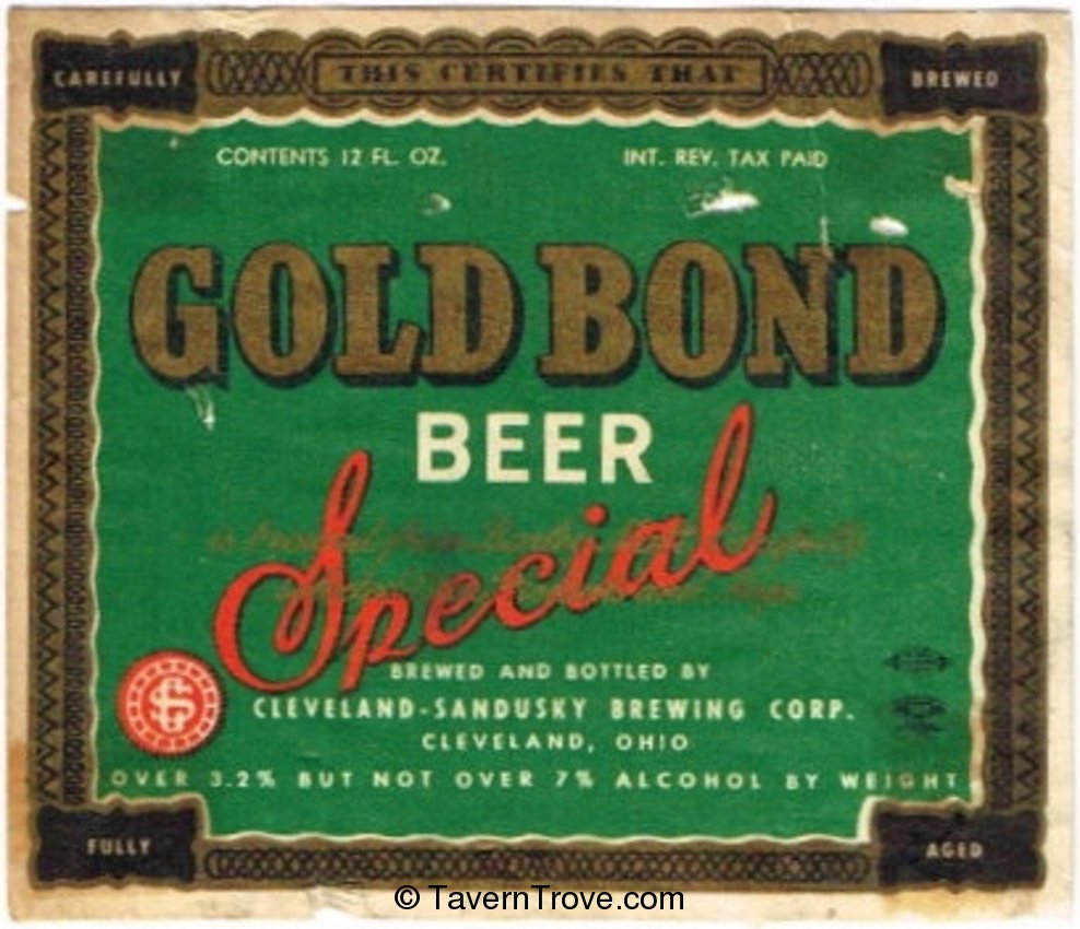 Gold Bond Special Beer