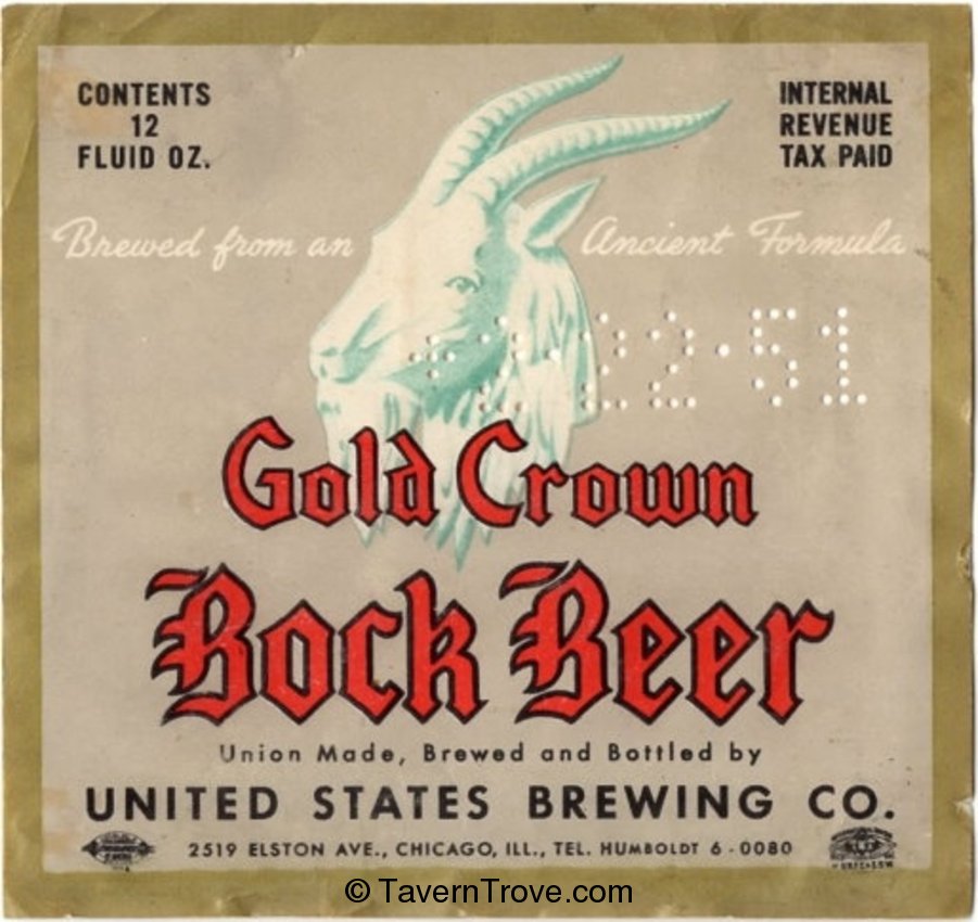 Gold Crown Bock Beer 