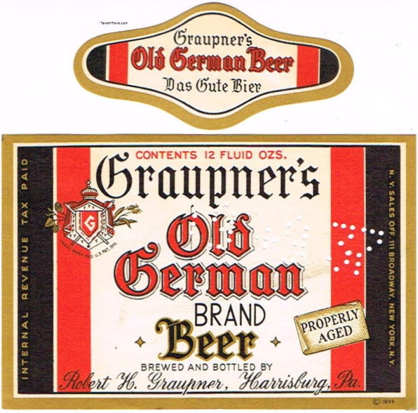 Graupner's Old German Brand Beer