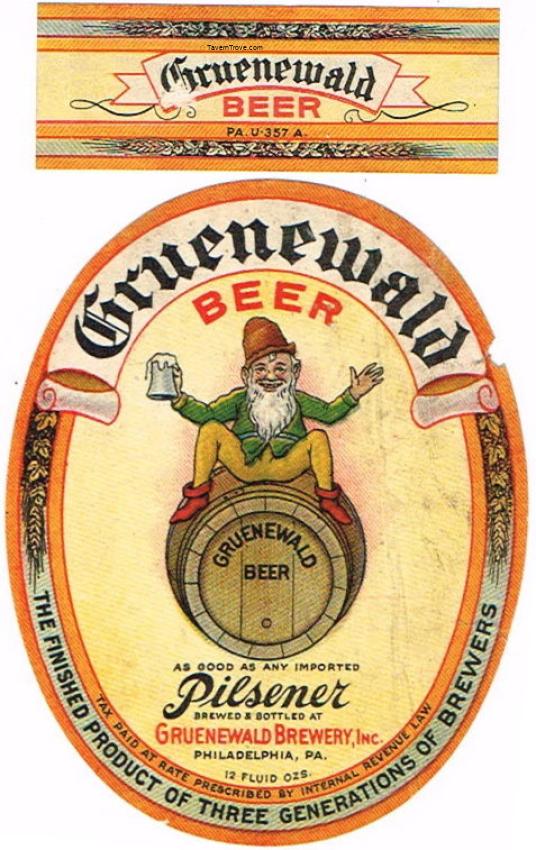 Gruenewald Pilsener Beer