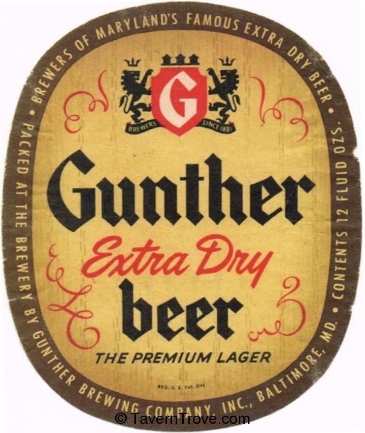 Gunther Extra Dry Beer