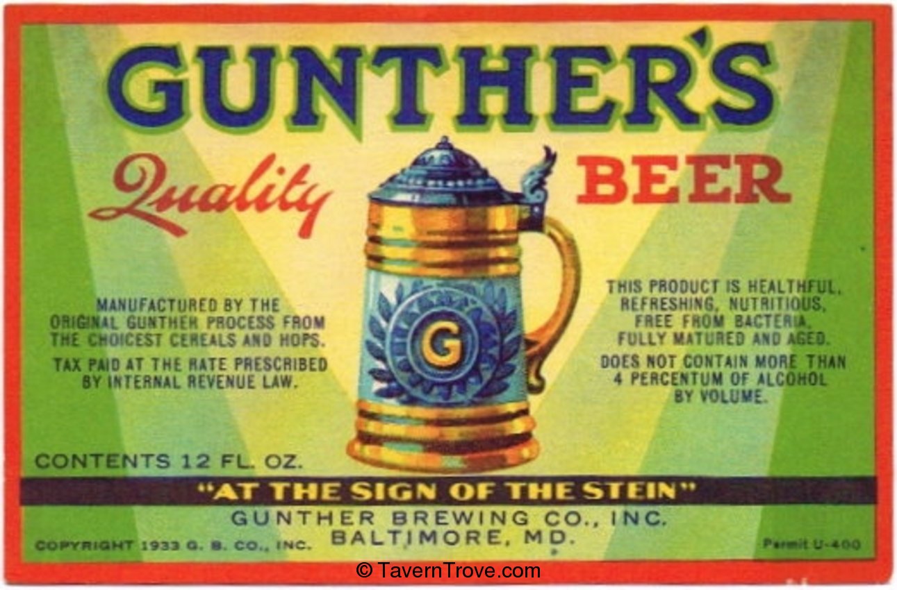 Gunther's Quality Beer