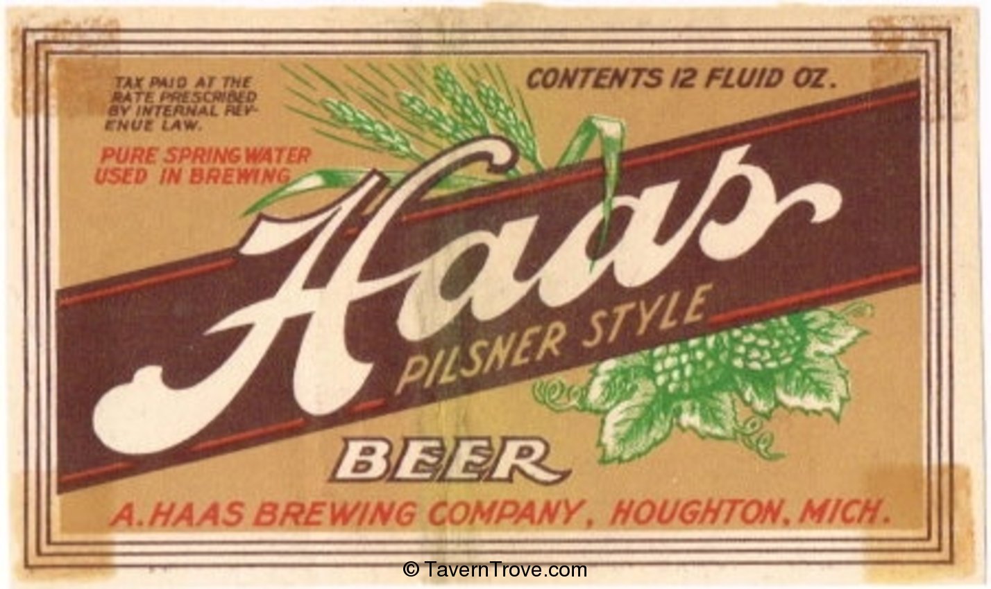 Haas Pilsener Style Beer