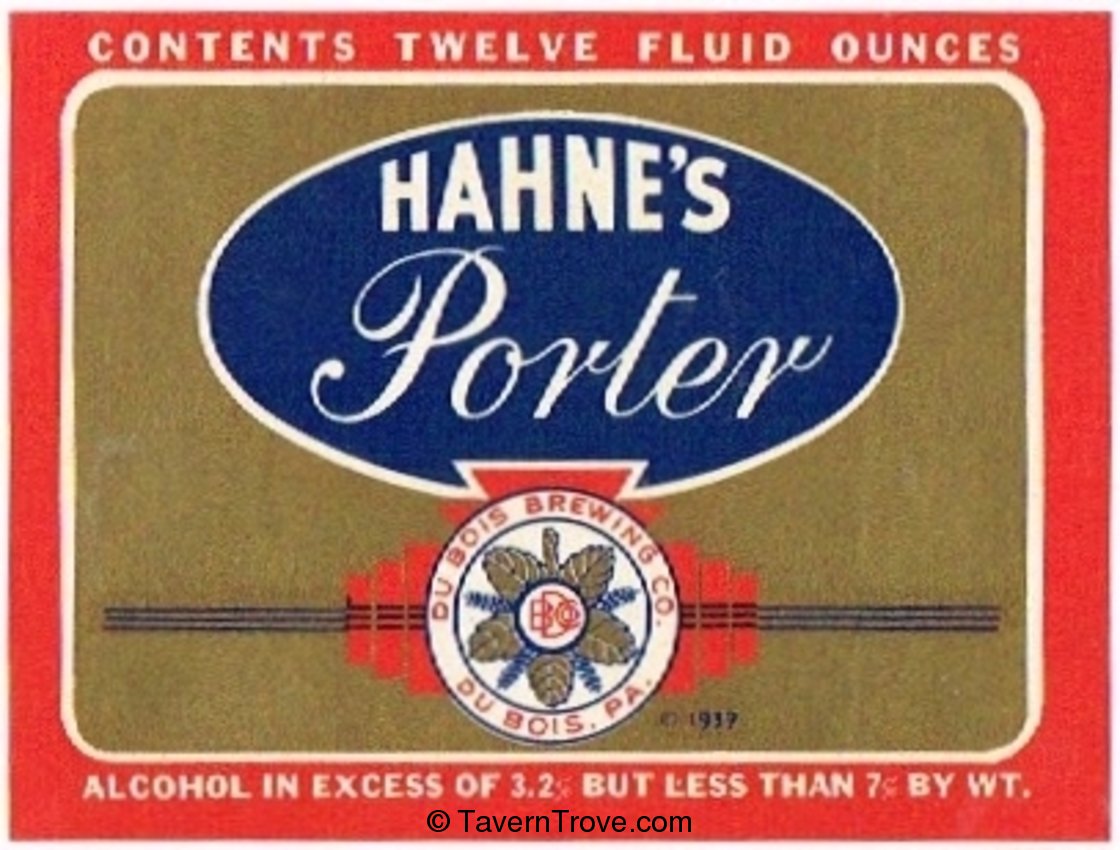 Hahne's Porter