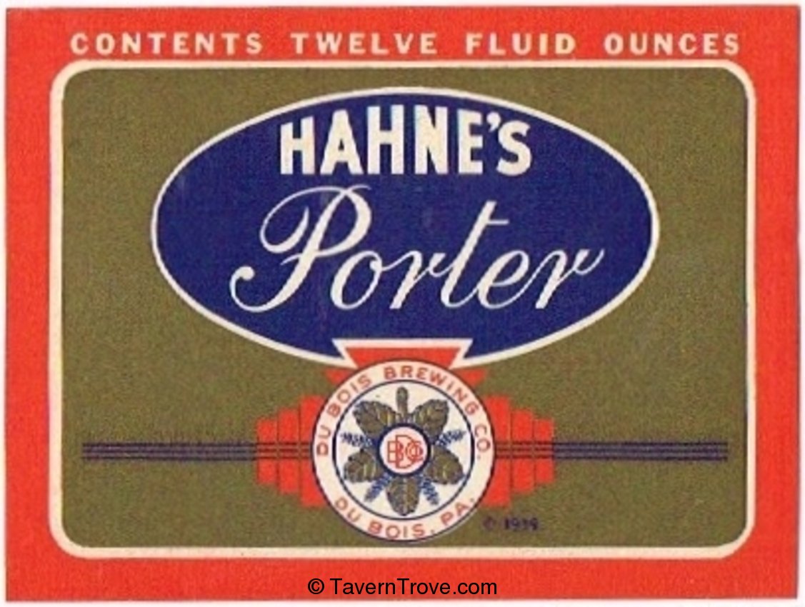 Hahne's Porter