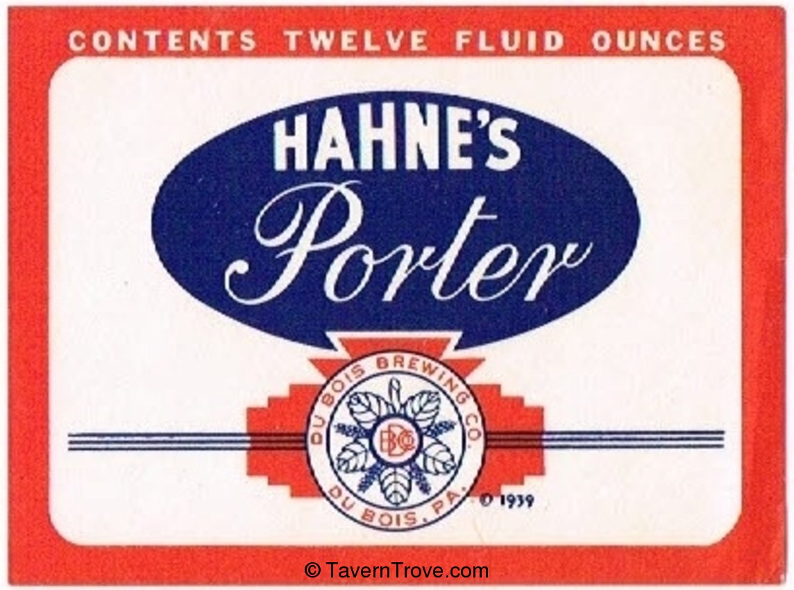 Hahne's Porter