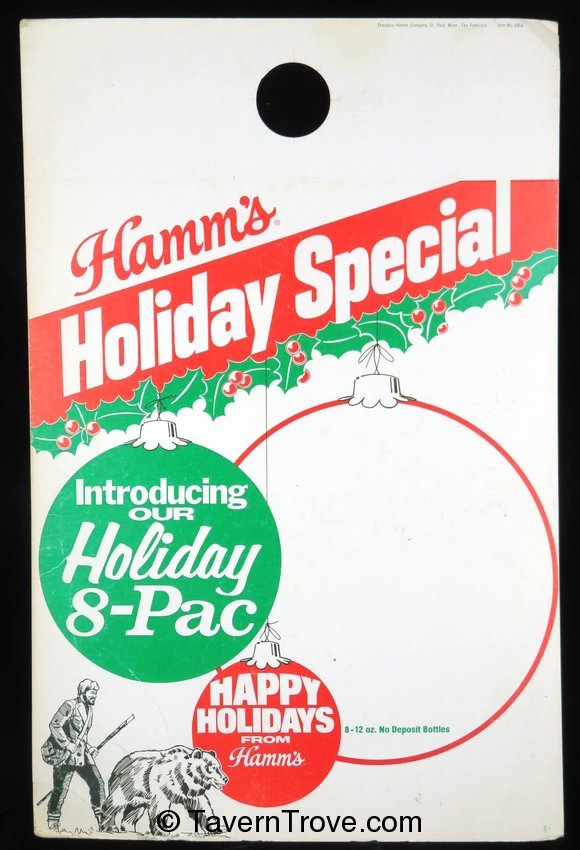 Hamm's 8-pack Holiday Special Pole Sign